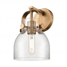 Innovations Lighting 423-1W-BB-G412-6SDY - Pilaster II Bell - 1 Light - 7 inch - Brushed Brass - Sconce