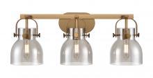 Innovations Lighting 423-3W-BB-G412-6SM - Pilaster II Bell - 3 Light - 27 inch - Brushed Brass - Bath Vanity Light