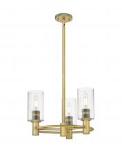 Innovations Lighting 434-3CR-BB-G434-7SDY - Crown Point - 3 Light - 18 inch - Brushed Brass - Pendant