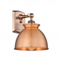 Innovations Lighting 516-1W-AC-M14-AC - Adirondack - 1 Light - 8 inch - Antique Copper - Sconce