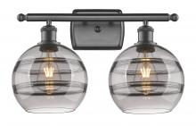Innovations Lighting 516-2W-OB-G556-8SM - Rochester - 2 Light - 18 inch - Oil Rubbed Bronze - Bath Vanity Light
