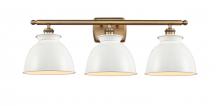Innovations Lighting 516-3W-BB-M14-W - Adirondack - 3 Light - 28 inch - Brushed Brass - Bath Vanity Light