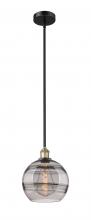 Innovations Lighting 616-1S-BAB-G556-10SM - Rochester - 1 Light - 10 inch - Black Antique Brass - Cord hung - Mini Pendant