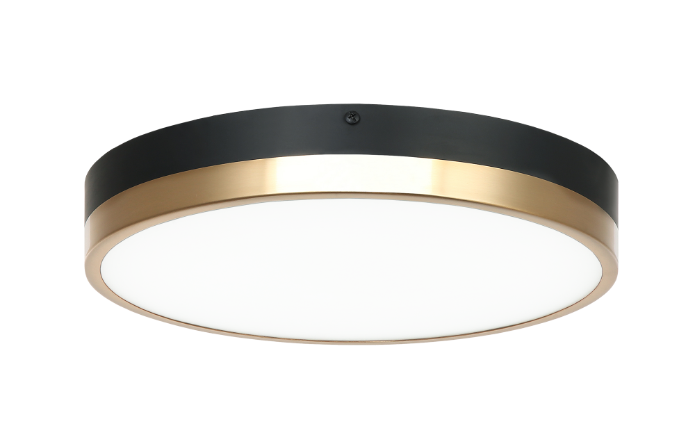 Tone Black & Aged Gold Brass Ceiling Mount