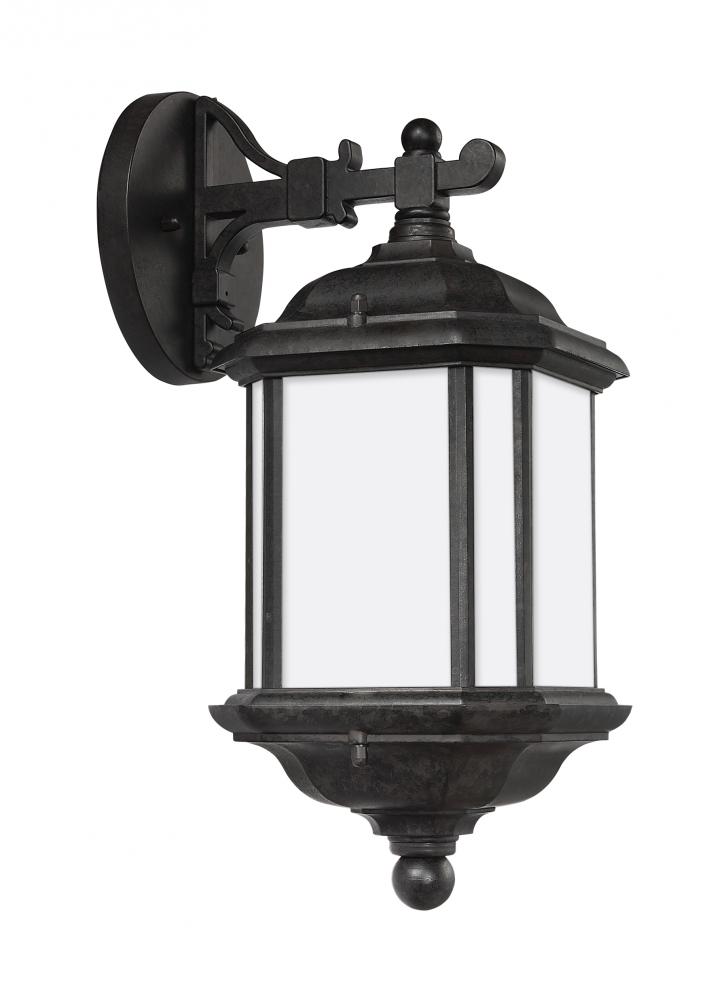 Kent traditional 1-light outdoor exterior medium wall lantern sconce in oxford bronze finish with sa