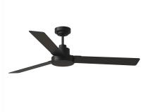 Generation Lighting 3JVR58MBK - Jovie 58" Indoor/Outdoor Midnight Black Ceiling Fan with Handheld / Wall Mountable Remote Contro