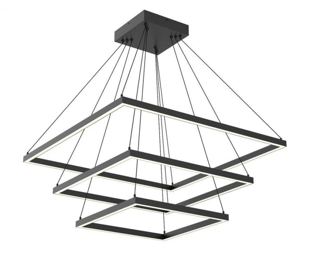 Piazza 32-in Black LED Chandeliers