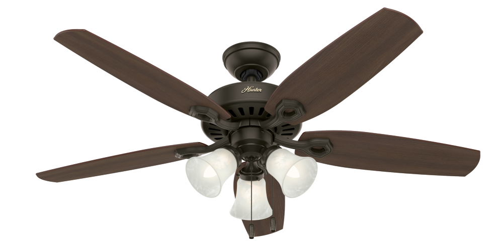 Hunter 52 inch Builder New Bronze Ceiling Fan with LED Light Kit and Pull Chain