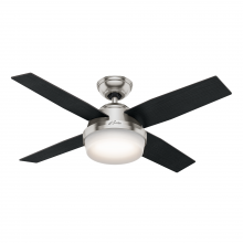 Hunter 59245 - Hunter 44 inch Dempsey Brushed Nickel Ceiling Fan with LED Light Kit and Handheld Remote