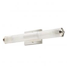 Hunter 19937 - Hunter Holly Grove Brushed Nickel with Clear Glass 2 Light Bathroom Vanity Wall Light Fixture
