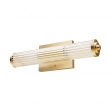 Hunter 19945 - Hunter Holly Grove Alturas Gold with Clear Glass 2 Light Bathroom Vanity Wall Light Fixture