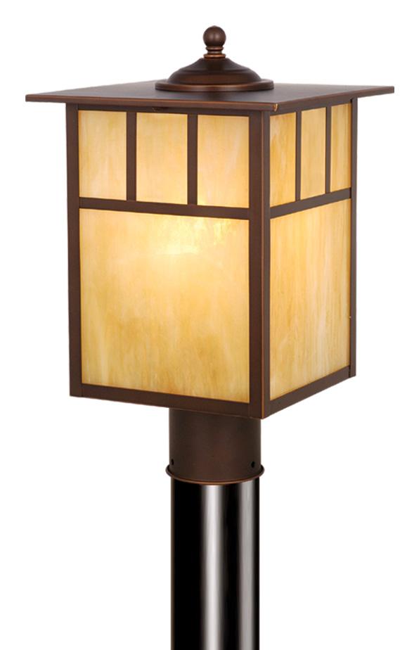 Mission 9-in Outdoor Post Light Burnished Bronze
