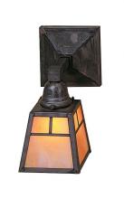 Arroyo Craftsman AS-1TRM-BZ - a-line shade one light sconce with t-bar overlay