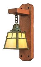 Arroyo Craftsman AWS-1TWO-BZ - a-line mahogany wood sconce with t-bar overlay