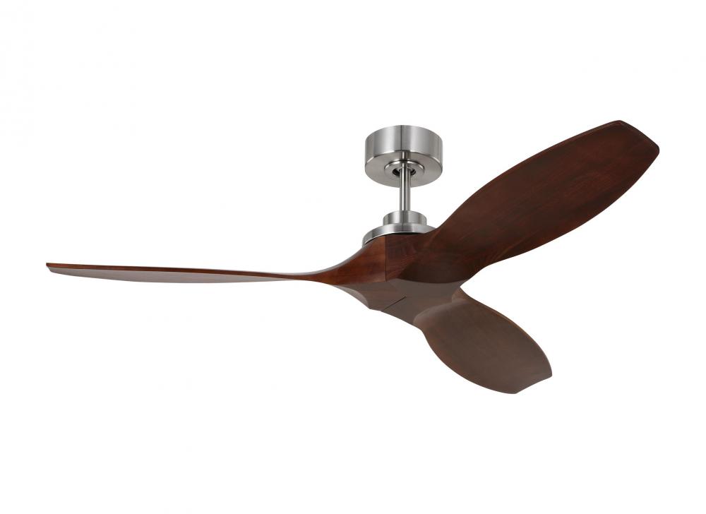 Collins 52-inch indoor/outdoor Energy Star smart ceiling fan in brushed steel silver finish