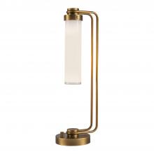 Alora Lighting TL355022VBGO - Wynwood 22-in Vintage Brass/Glossy Opal 1 Light Table Lamp