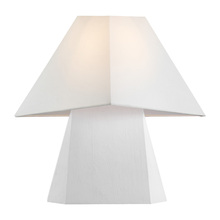 Visual Comfort & Co. Studio Collection KT1361MWT1 - Herrero modern 1-light LED medium table lamp in matte white finish with white linen fabric shade