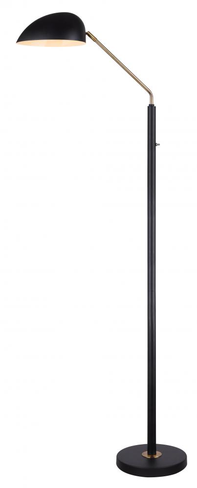 HINTON, IFL1054A67BKG, GD + MBK Color, 1 Lt Floor Lamp, On/Off on Post, 60W Type