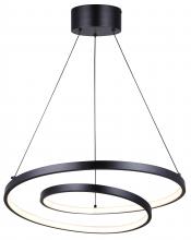 Canarm LCH259A20BK - LIVANA, LCH259A20BK, MBK Color, 20" Width Cord LED Chandelier, 29W LED (Integrated), Dimmable