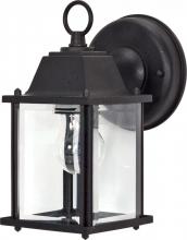 Nuvo 60/638 - 1 Light 9" - Cube Lantern with Clear Beveled Glass - Textured Black Finish