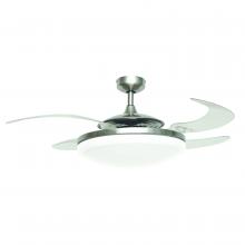 Beacon Lighting America 21093101 - Fanaway Evo2 Brushed Chrome Retractable 4-blade Lighting with Remote Ceiling Fan
